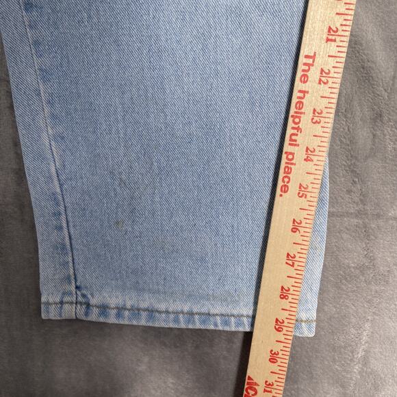 Vintage H.I.S. 90s Y2K Straight Jeans Men's Size 36x30 Light Blue Denim - Picture 9 of 10